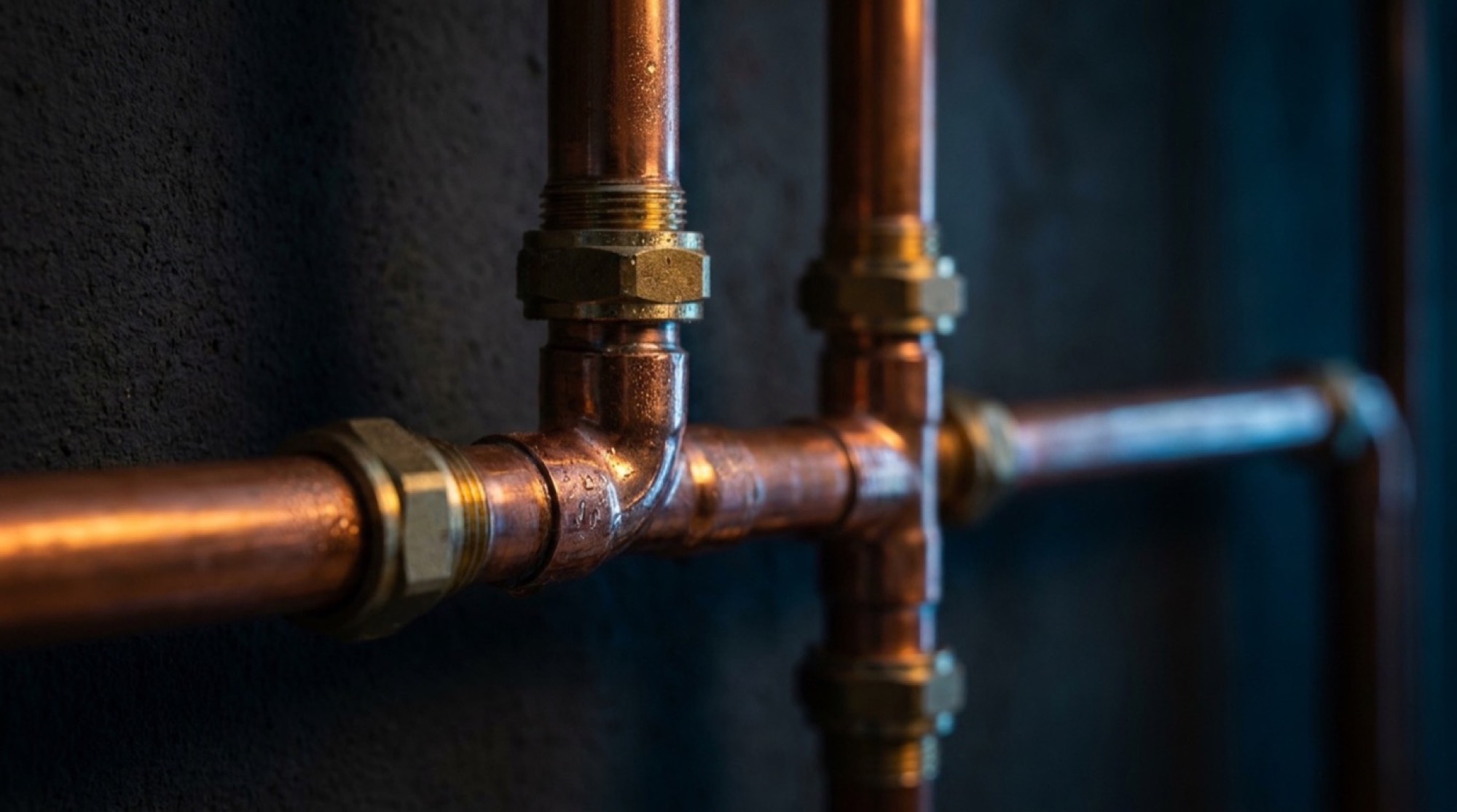 Copper gas pipework installed by Spartan Plumbing & Gas